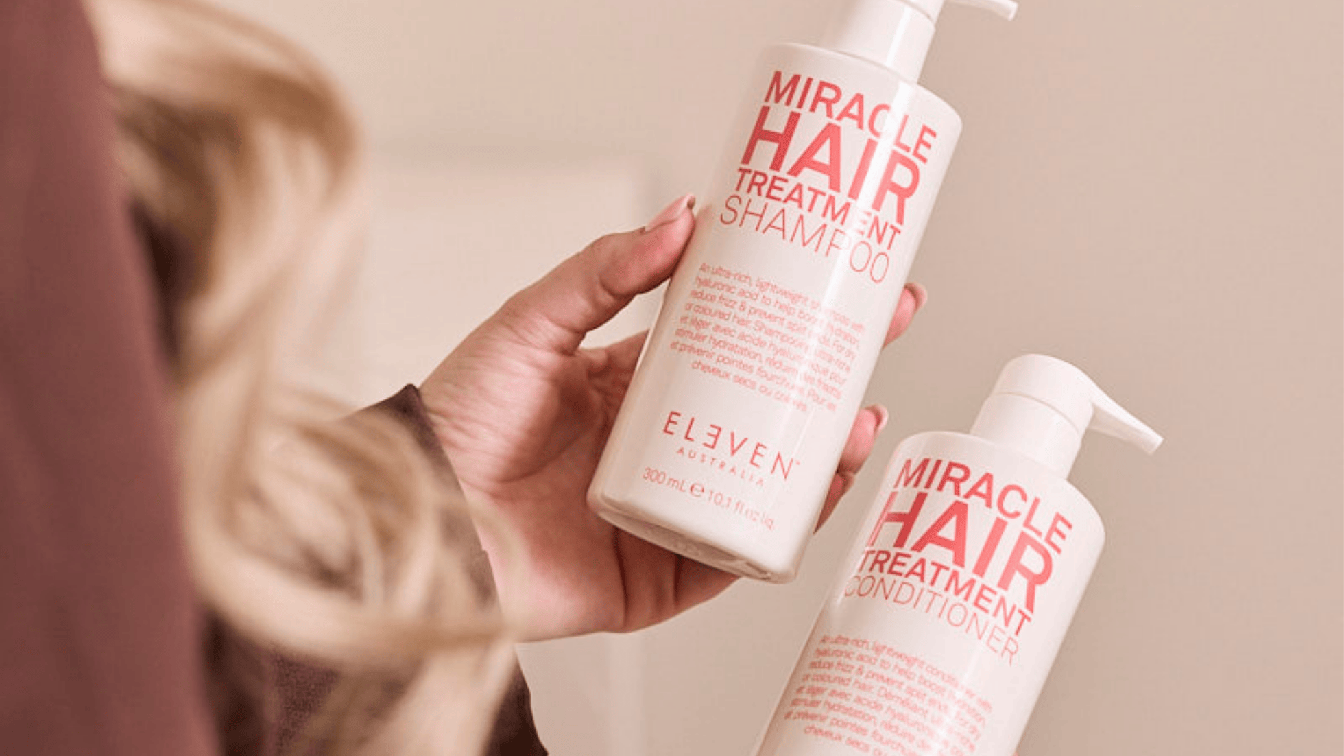 ELEVEN Australia Miracle Hair Treatment Shampoo en Conditioner – herstellende en voedende shampoo voor droog, beschadigd of gekleurd haar, vegan en cruelty-free